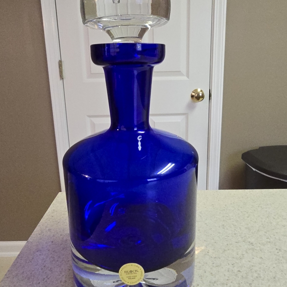 Cobalt Blue Whiskey Decanter